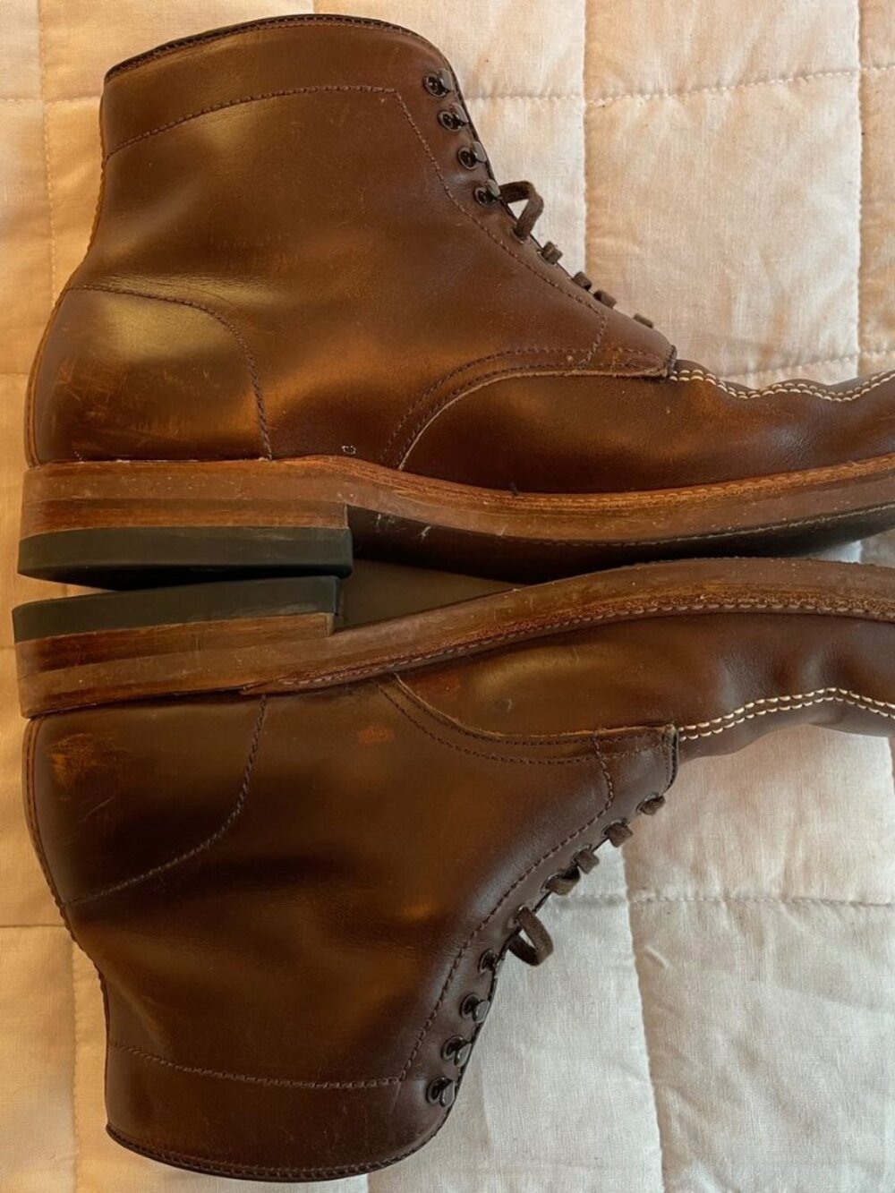 Alden Indy 405 Brown Leather Boots - Picture 3 of 10